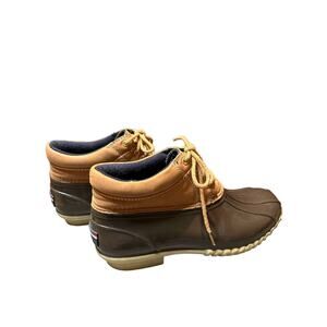 Tommy Hilfiger Brown Duck Ankle Rain Boots, Size 6